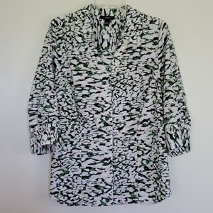 Alfani Camo Print Blouse Shirt - 14W